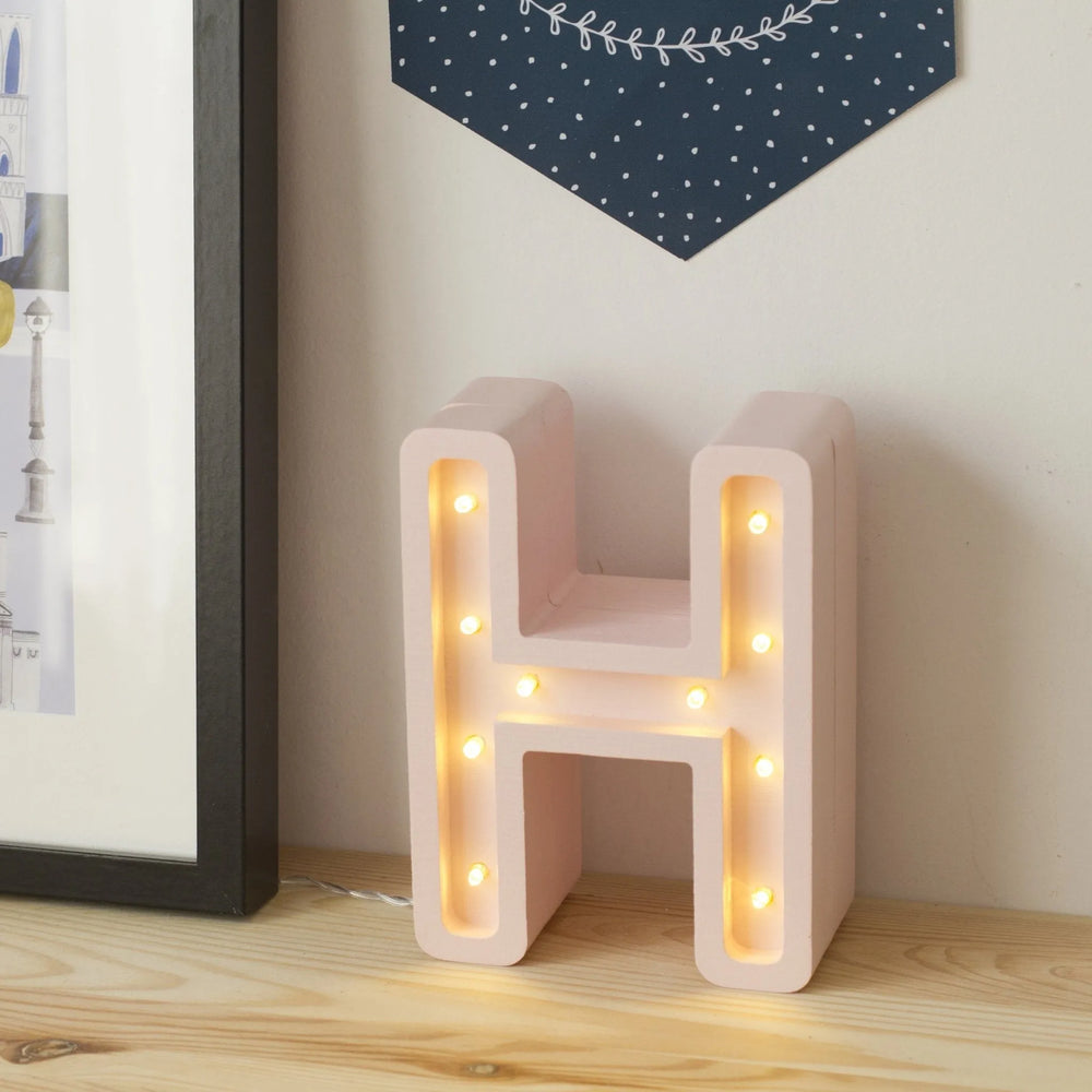 Letter Mini Lamps A-z - Little Lights - Wooden