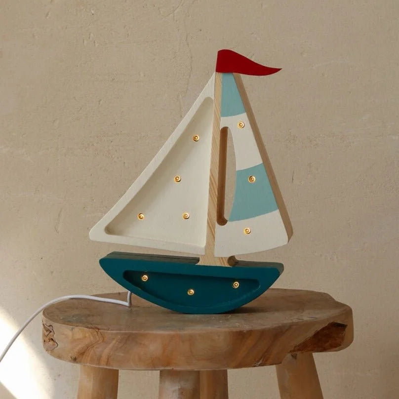 Plachetnica Lampa - Drevené Lampy - Little Lights
