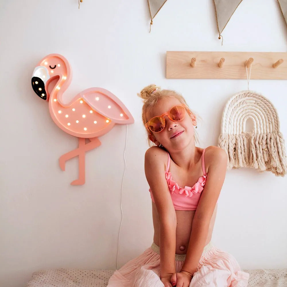 Flamingo Lamp - Little Lights - Wooden Lamps