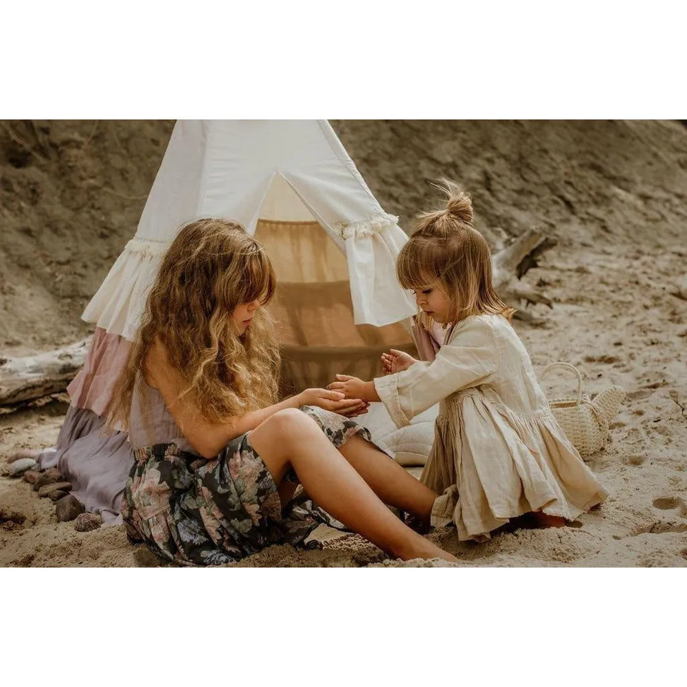 Teepee Tent with Pad - with Tassels - Moi Mili
