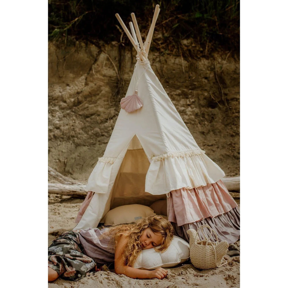 Teepee Tent with Pad - with Tassels - Moi Mili