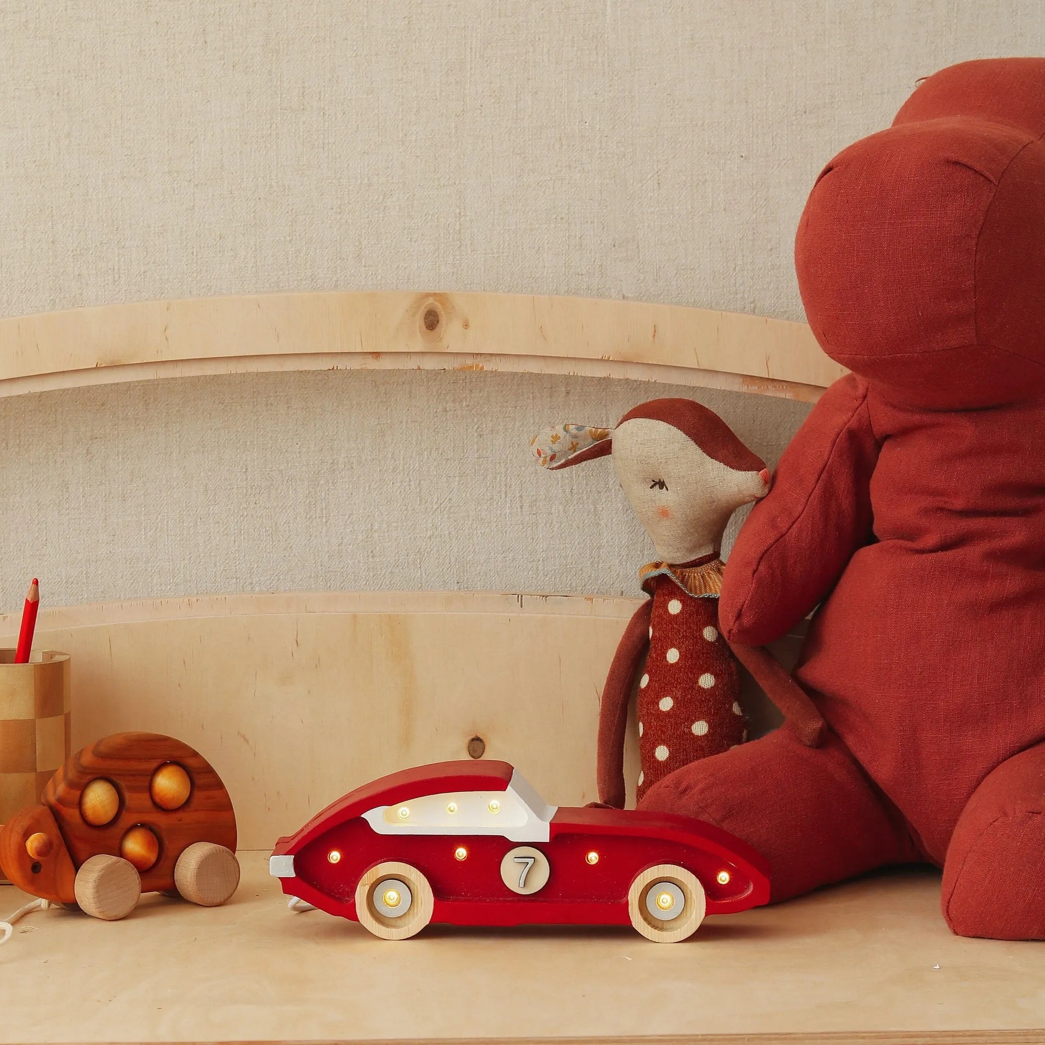 Rennwagenlampe Mini - Kleine Lichter - Holzlampen