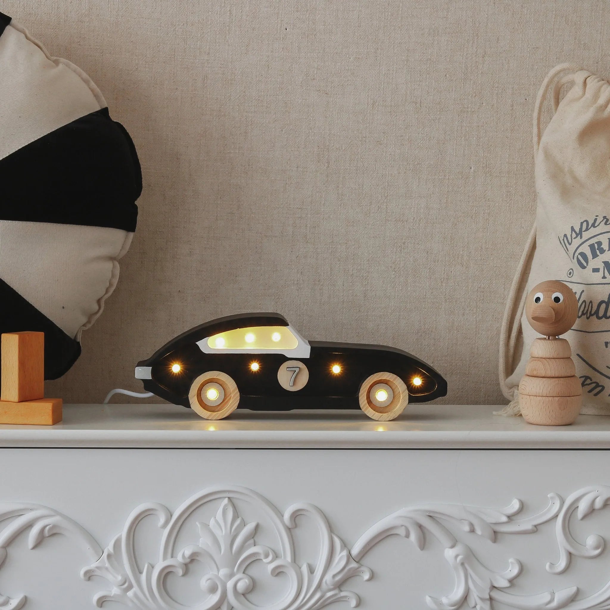 Rennwagenlampe Mini - Kleine Lichter - Holzlampen