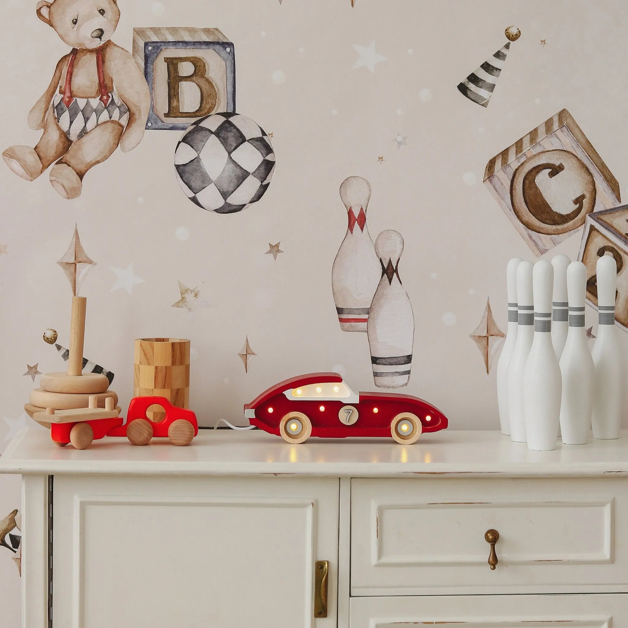 Rennwagenlampe Mini - Kleine Lichter - Holzlampen