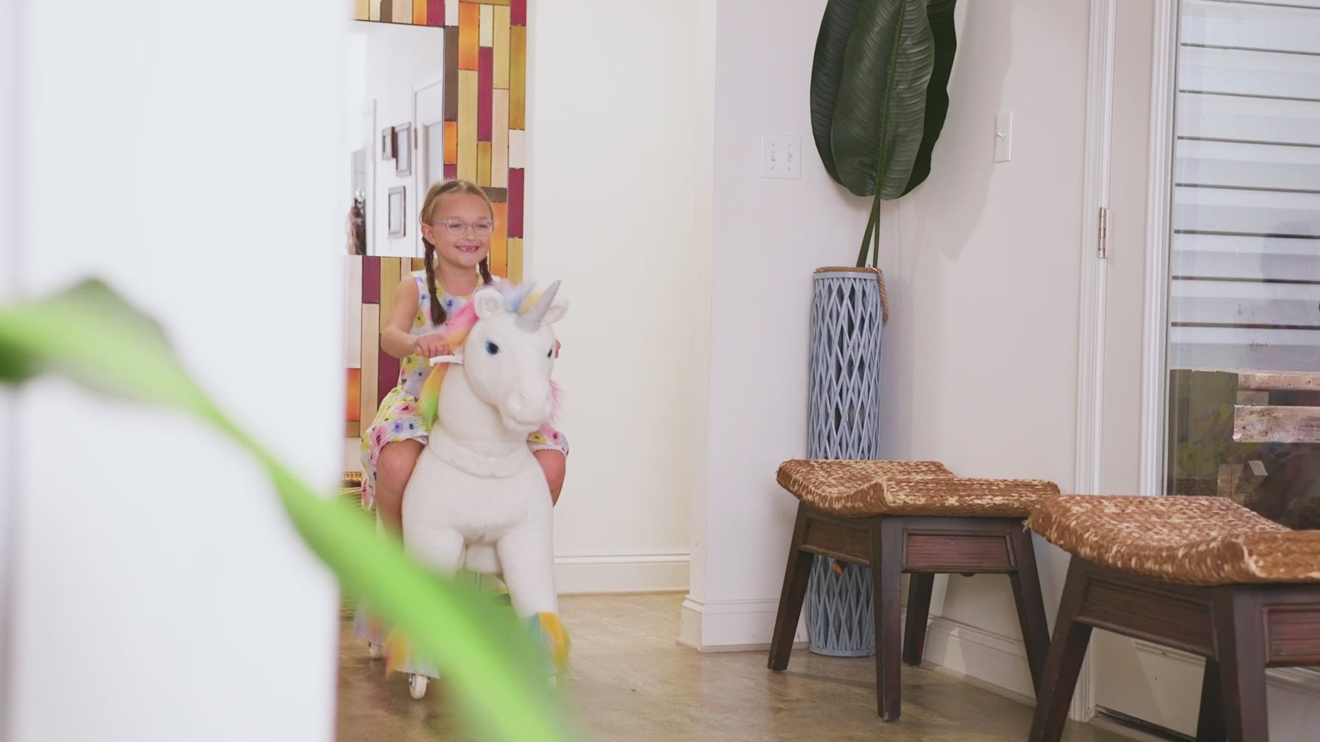 Riding Unicorn Model X - 4 to 8 years - Rainbow - PonyCycle