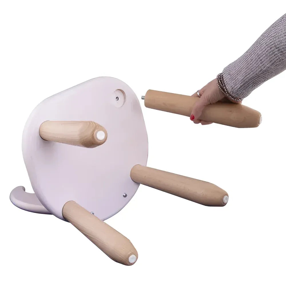 Natur White Bunny Holz-Kinderstuhl - Holz- und Kunststoff-Sets - Kidozia