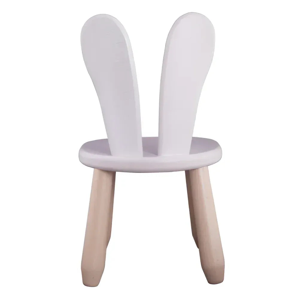 Natur White Bunny Holz-Kinderstuhl - Holz- und Kunststoff-Sets - Kidozia