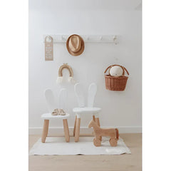 Natur White Bunny Holz-Kinderstuhl - Holz- und Kunststoff-Sets - Kidozia