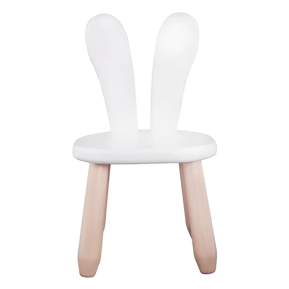 Natur White Bunny Holz-Kinderstuhl - Holz- und Kunststoff-Sets - Kidozia