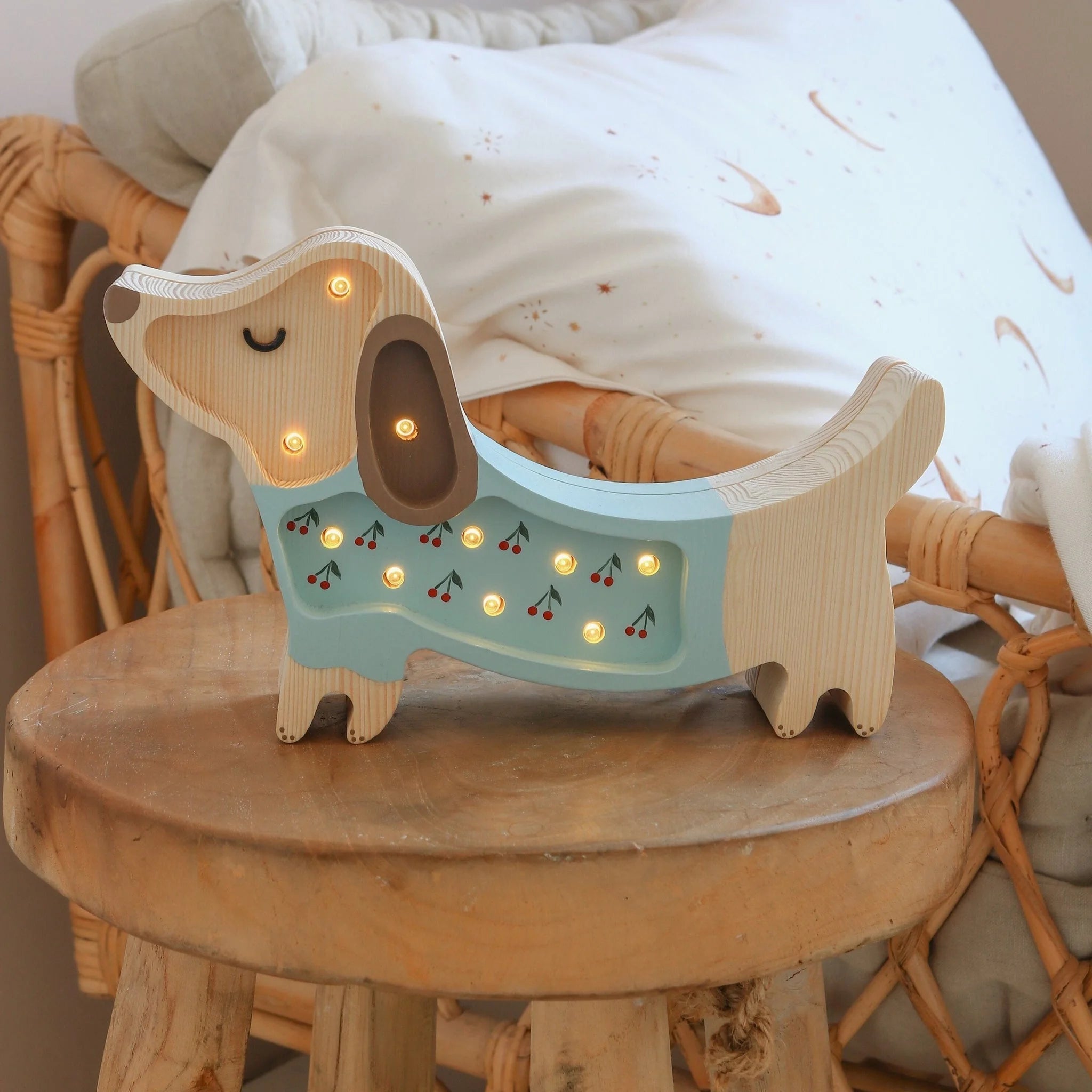 Psík Lampa Mini - Lămpi din lemn - Little Lights