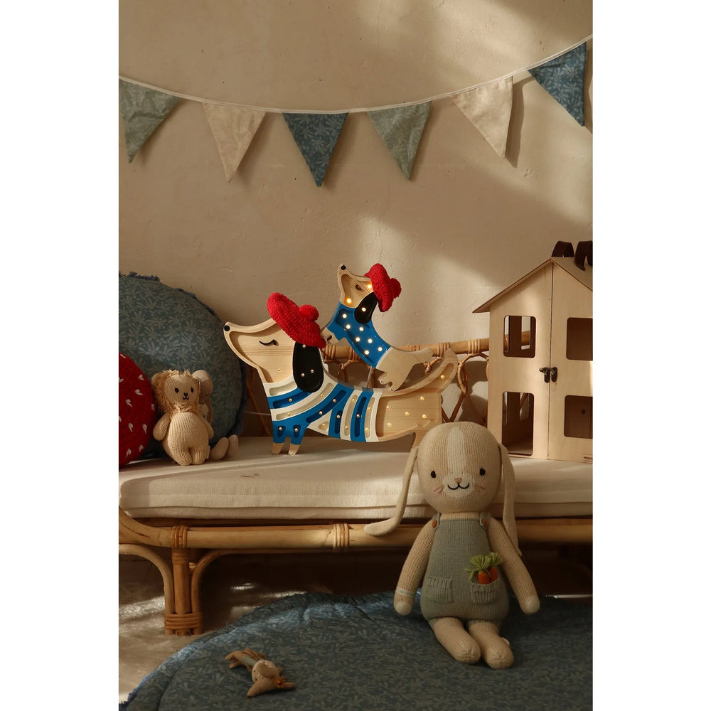 Lámpara de perro mini - Pequeñas luces - Lámparas de madera