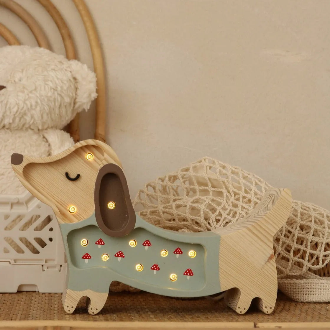Lámpara de perro mini - Pequeñas luces - Lámparas de madera