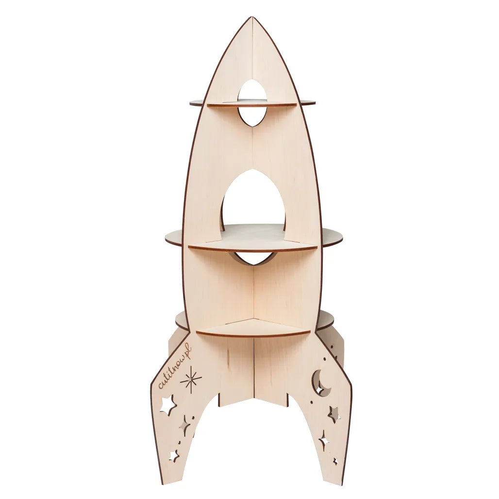 Rocket Shelf - DIY Wooden Decoration - Wall Mounted - Cut It Now