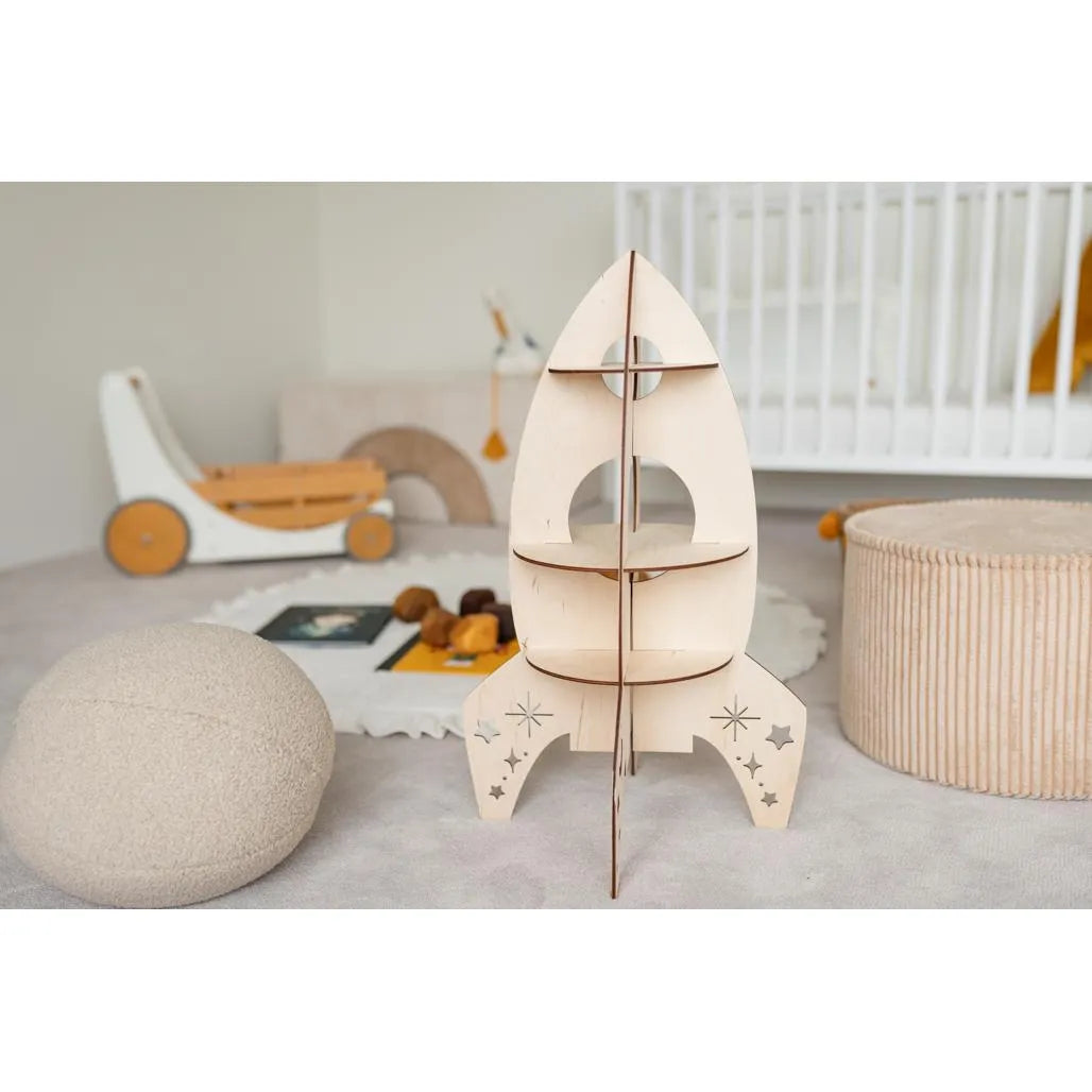 Rocket Shelf - DIY Wooden Decoration - Wall Mounted - Cut It Now