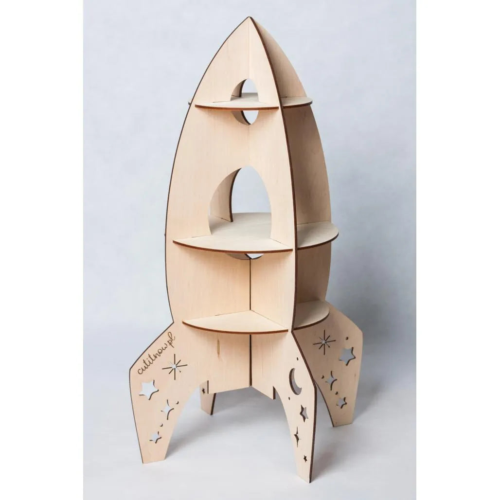 Rocket Shelf - DIY Wooden Decoration - Wall Mounted - Cut It Now