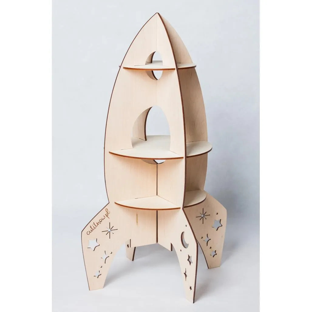 Rocket Shelf - DIY Wooden Decoration - Wall Mounted - Cut It Now