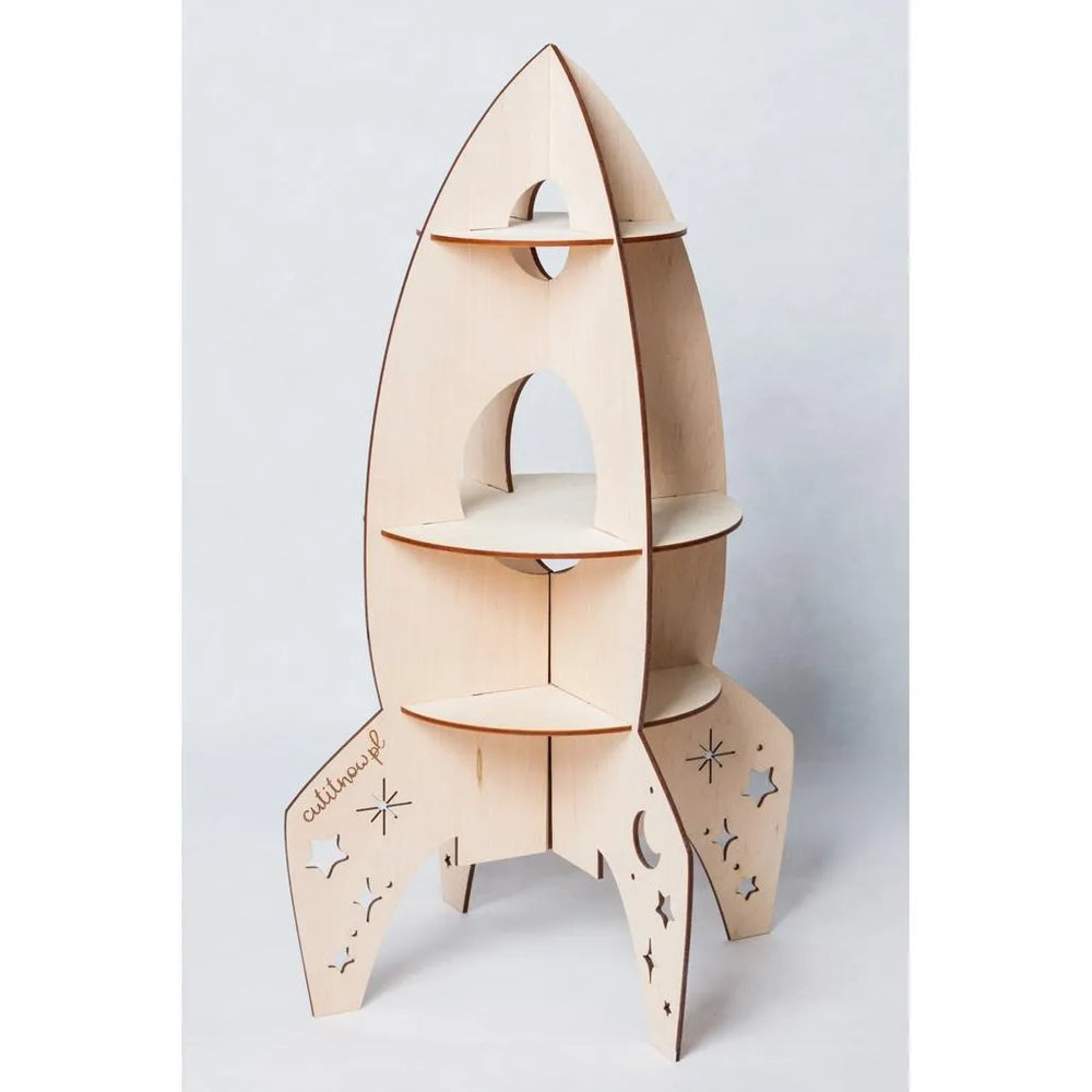 Rocket Shelf - DIY Wooden Decoration - Wall Mounted - Cut It Now