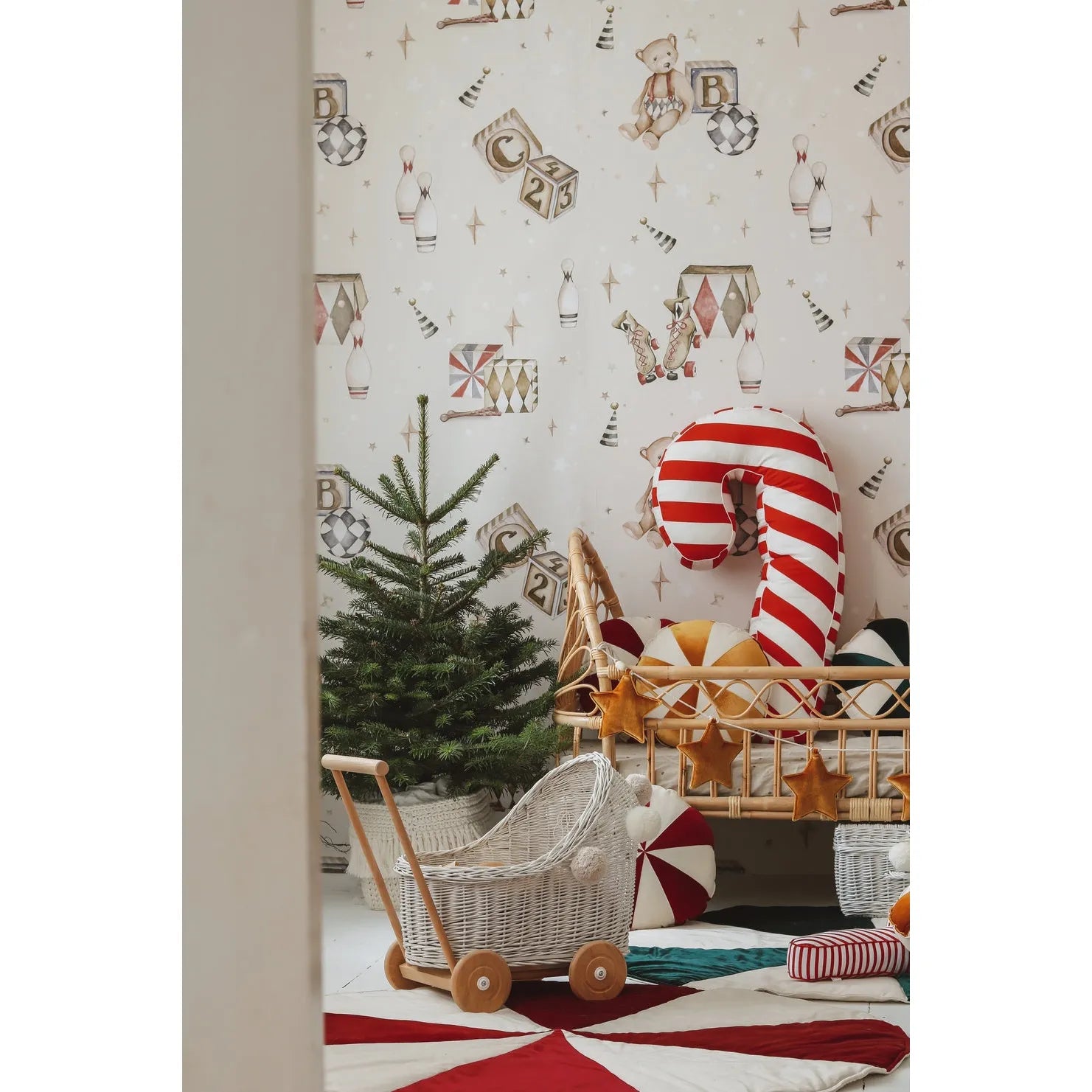 Vianočná Okrúhla Patchworková Podložka - Moi Mili - Podložky