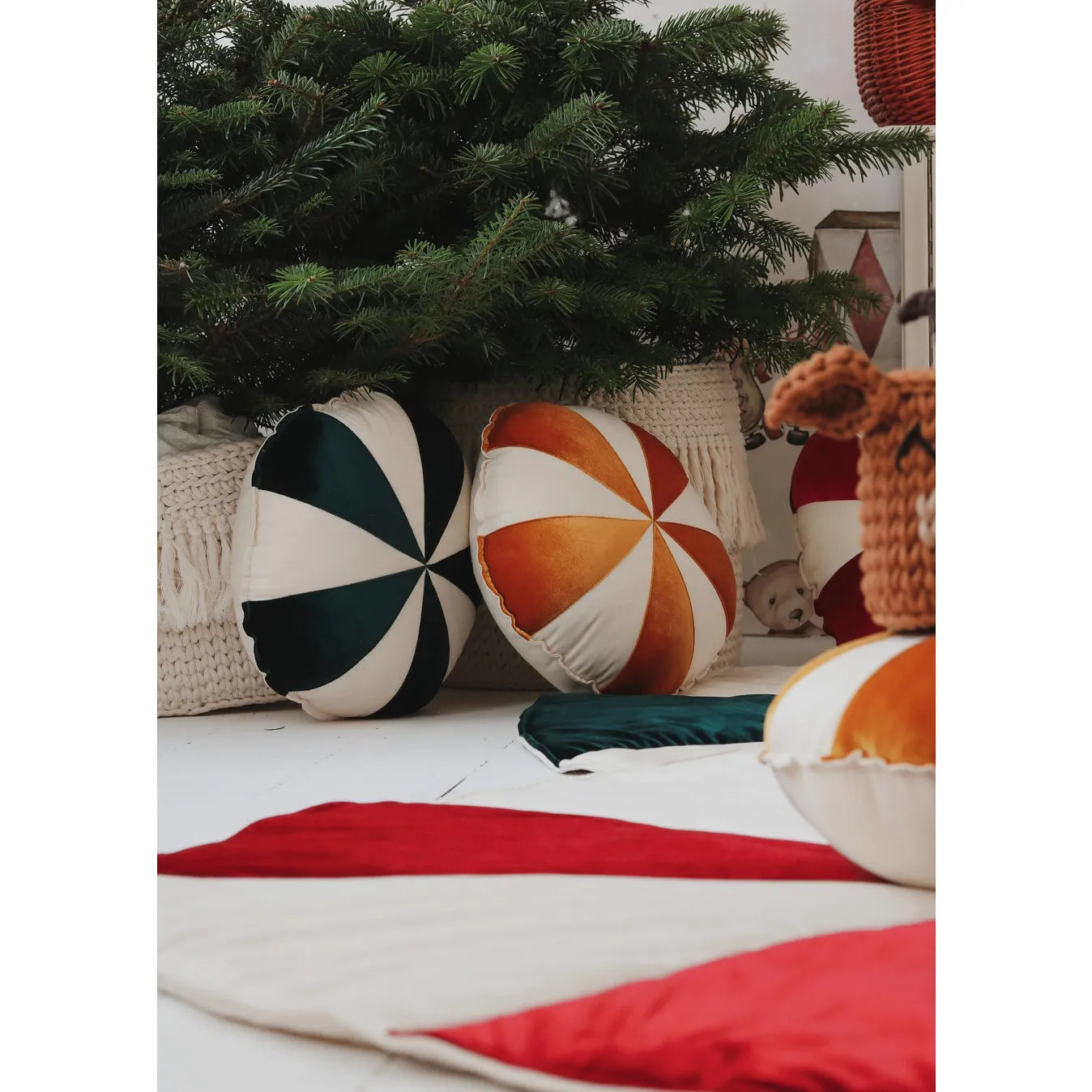 Vianočná Okrúhla Patchworková Podložka - Moi Mili - Podložky