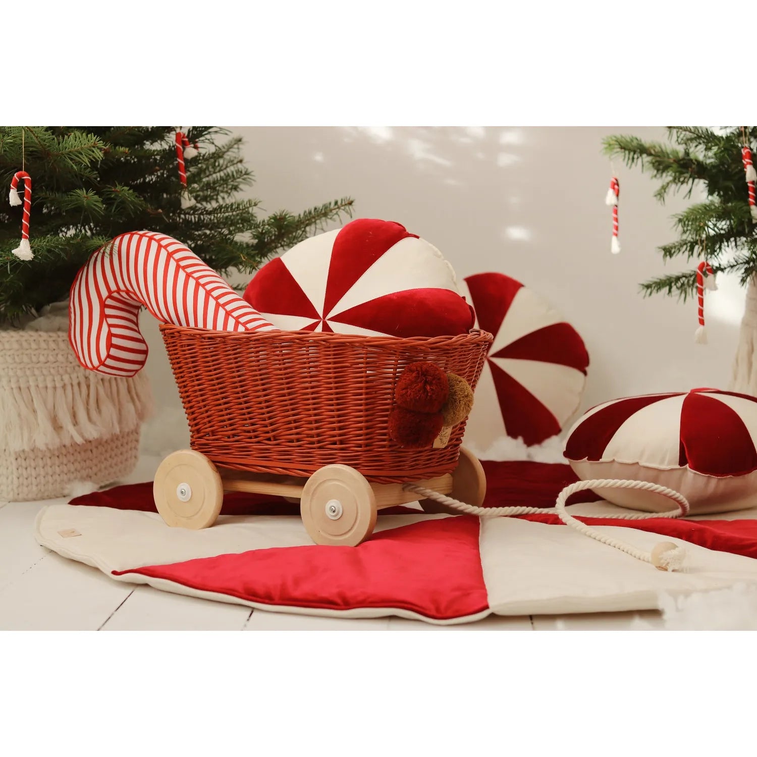 Vianočná Okrúhla Patchworková Podložka - Moi Mili - Podložky