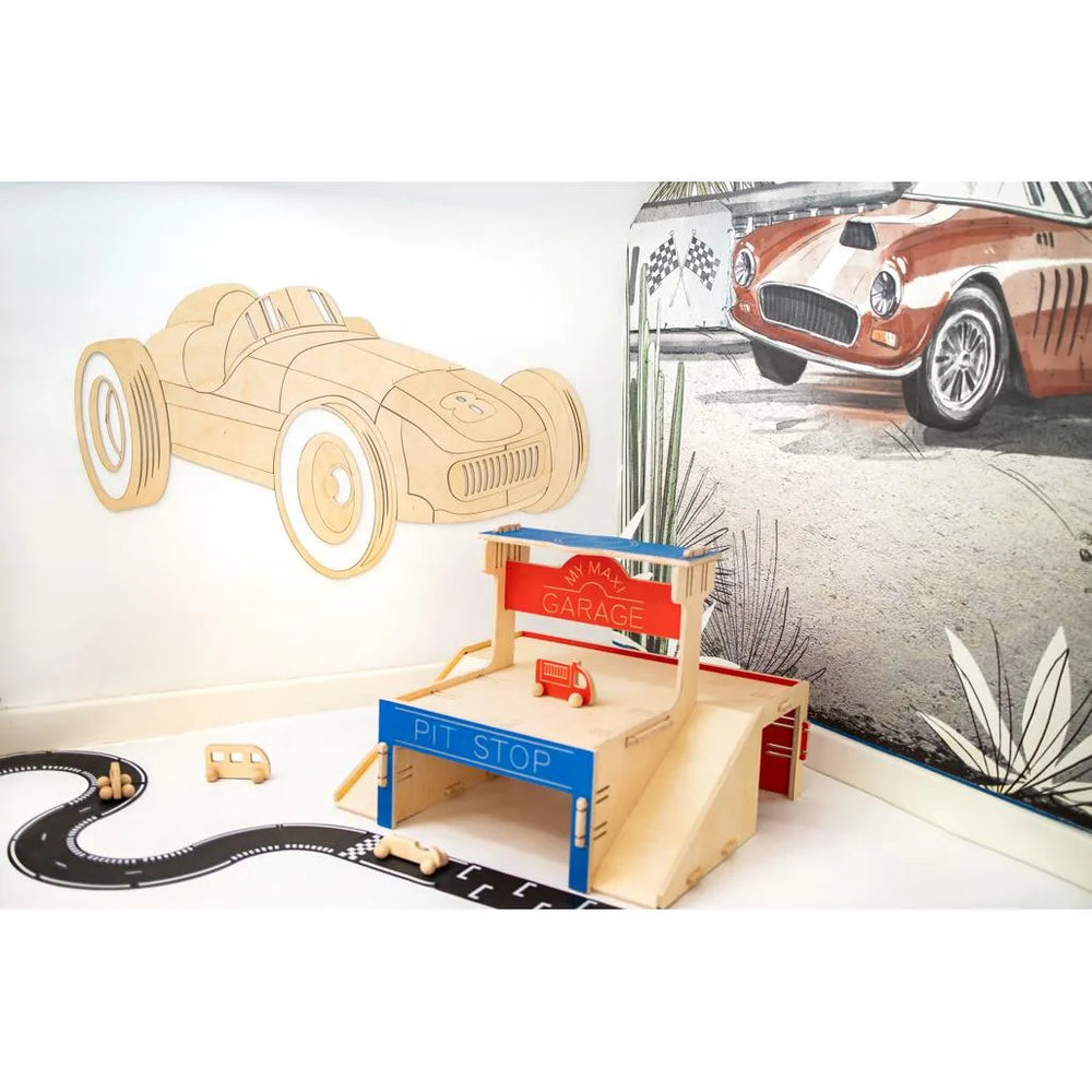 Retro Car - Formula 1 Wooden Wall Decoration Size s - 105cmx57cm - Wall Decorations - Cut It Now