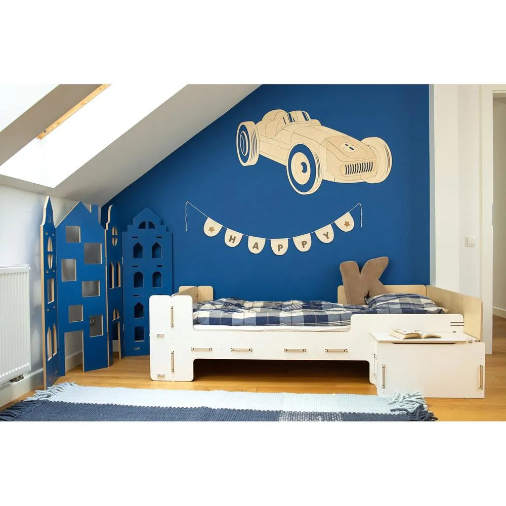 Retro Car - Formula 1 Wooden Wall Decoration Size s - 105cmx57cm - Wall Decorations - Cut It Now
