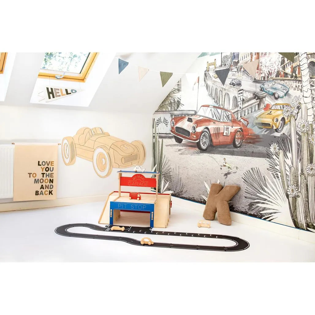 Retro Car - Formula 1 Wooden Wall Decoration Size s - 105cmx57cm - Wall Decorations - Cut It Now