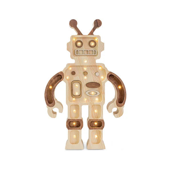 Robot Lampa - Drevené Lampy - Little Lights