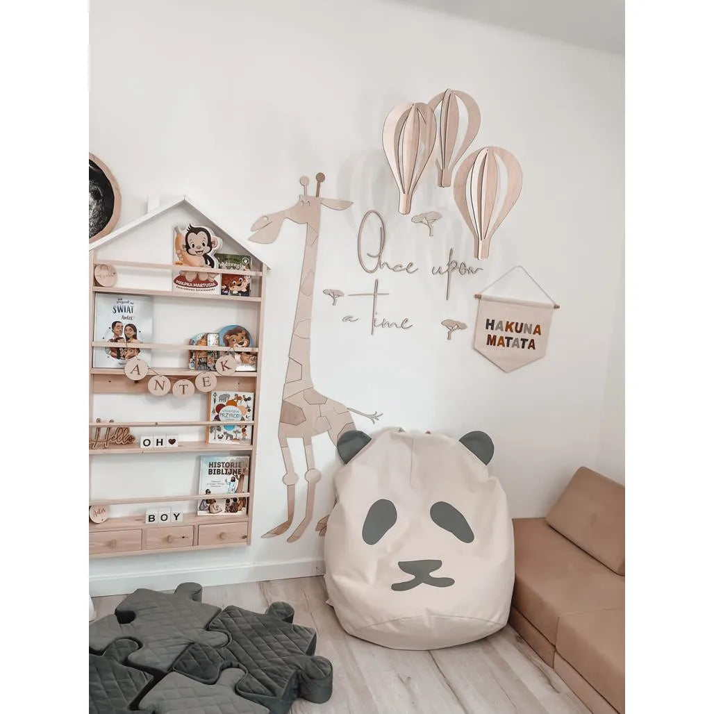 Set of 3d Hot Air Balloons - Wooden Ceiling Decoration 3 Pack - Balloons in a Set - Wooden Decorations