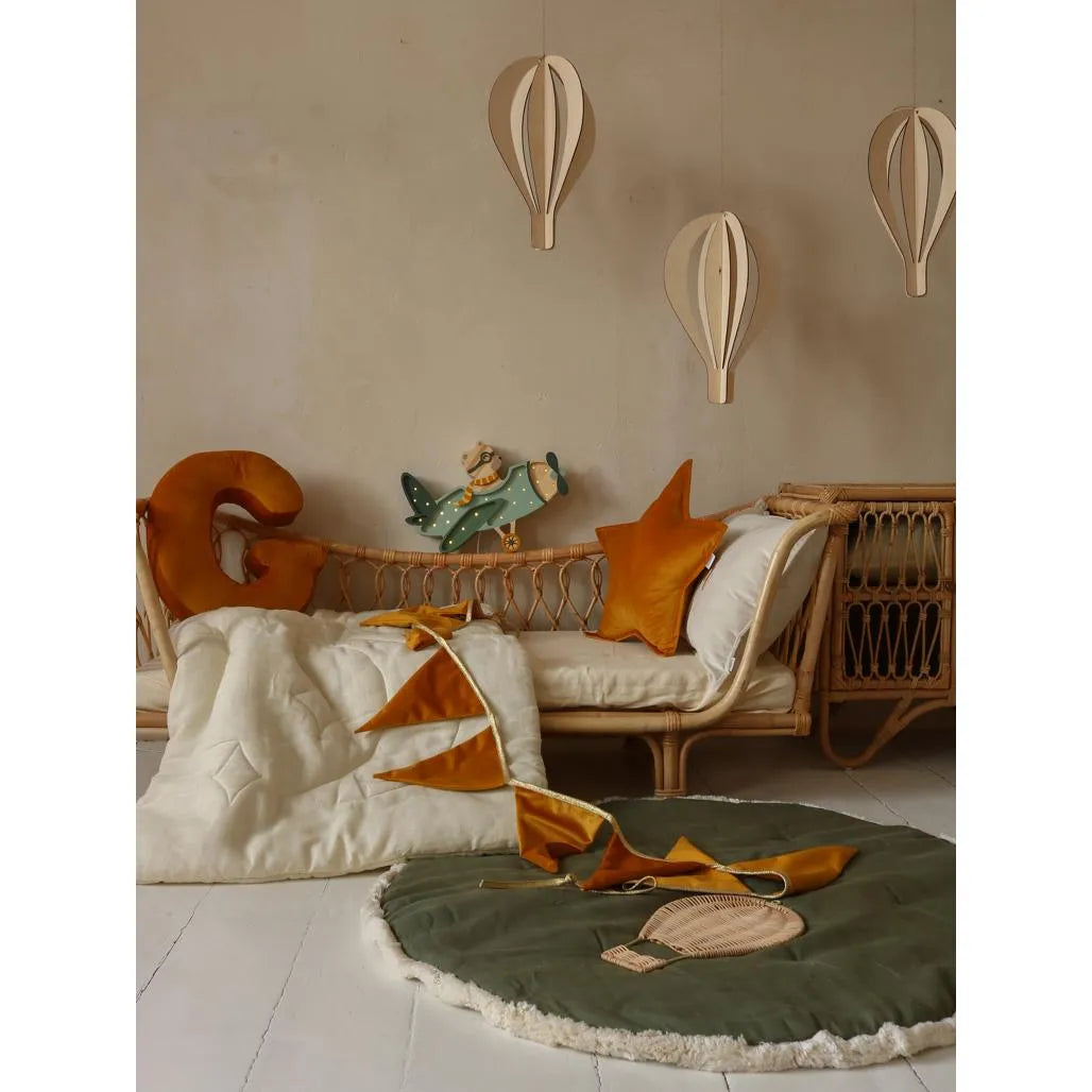 Set of 3d Hot Air Balloons - Wooden Ceiling Decoration 3 Pack - Balloons in a Set - Wooden Decorations