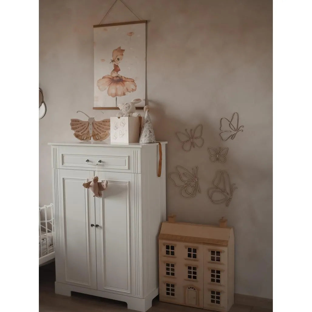 Set of 6 Wooden Butterflies - One Line Style Wall Decoration - Wall - Cut It Now