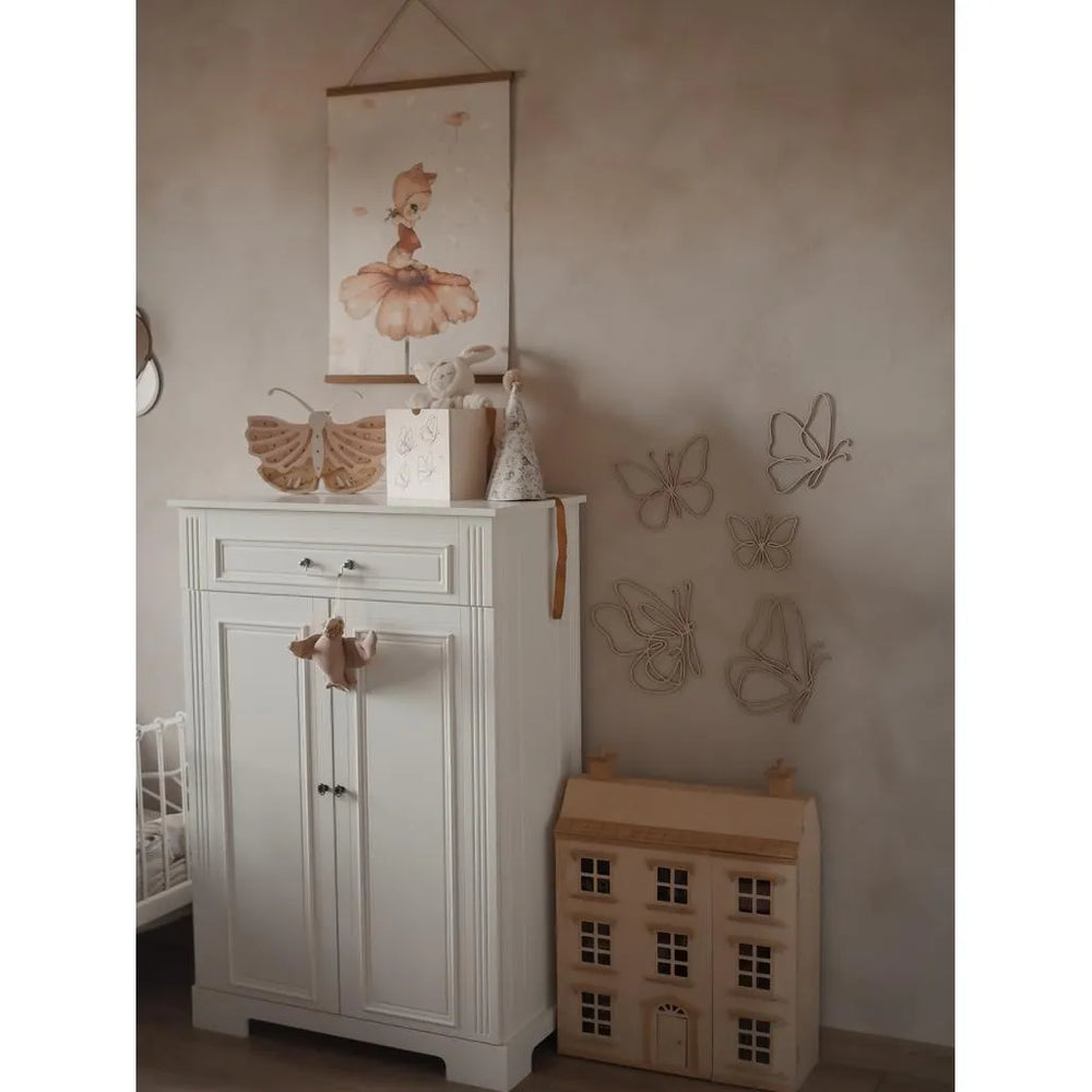 Set of 6 Wooden Butterflies - One Line Style Wall Decoration - Wall - Cut It Now