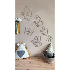 Set of 6 Wooden Butterflies - One Line Style Wall Decoration - Wall - Cut It Now