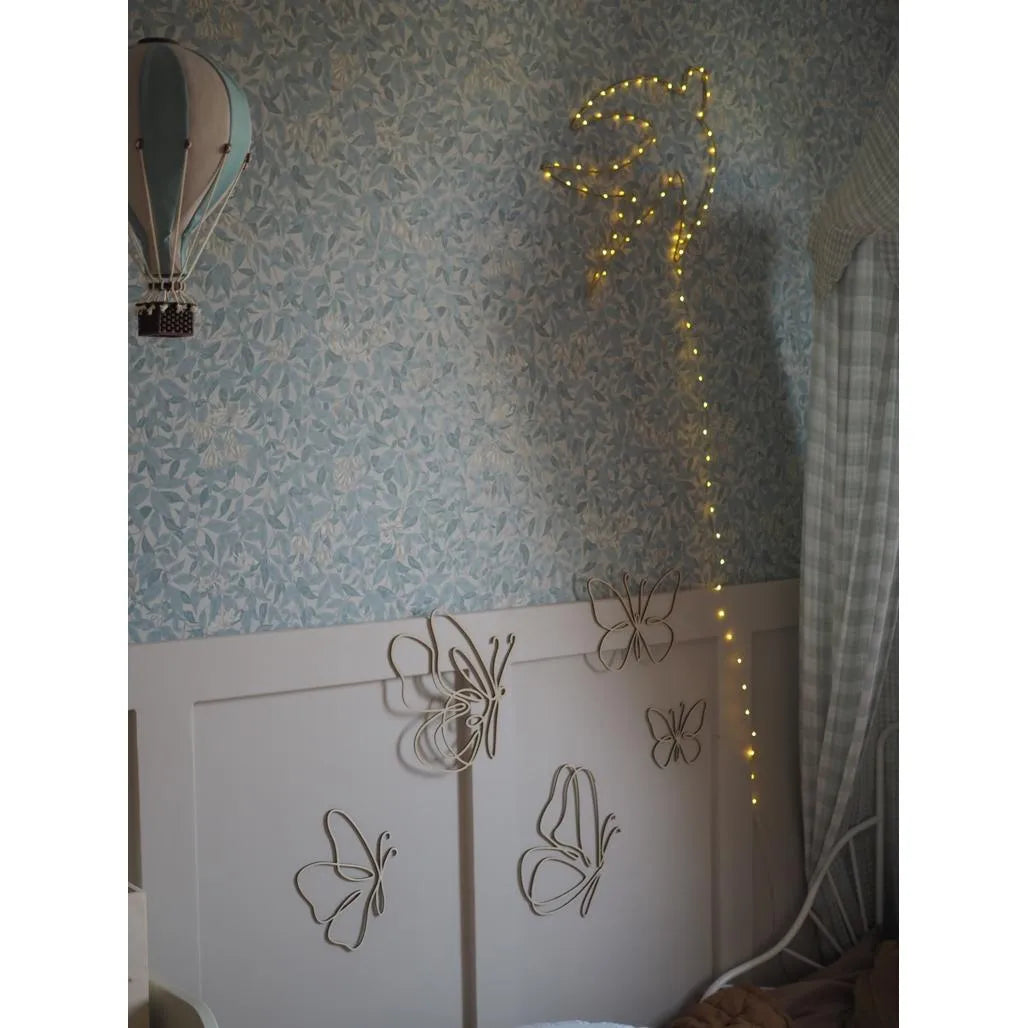 Set of 6 Wooden Butterflies - One Line Style Wall Decoration - Wall - Cut It Now