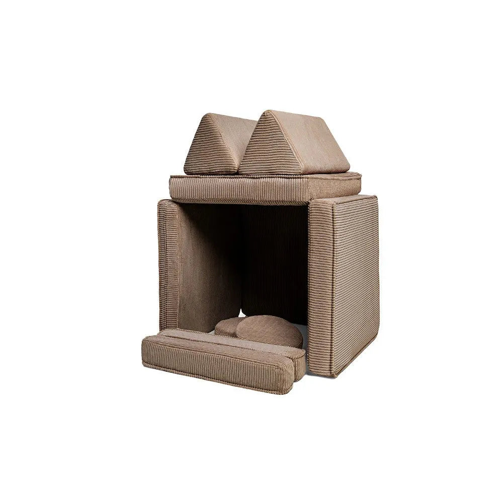 Divano Playset - Velluto a coste originale - cioccolato - Set Divani - Shappy