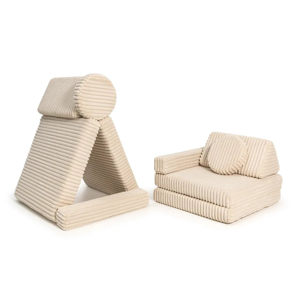 Sedacia Hracia Súprava - Play Sofa Pure Corduroy Waffle - Sedacie Súpravy - Shappy