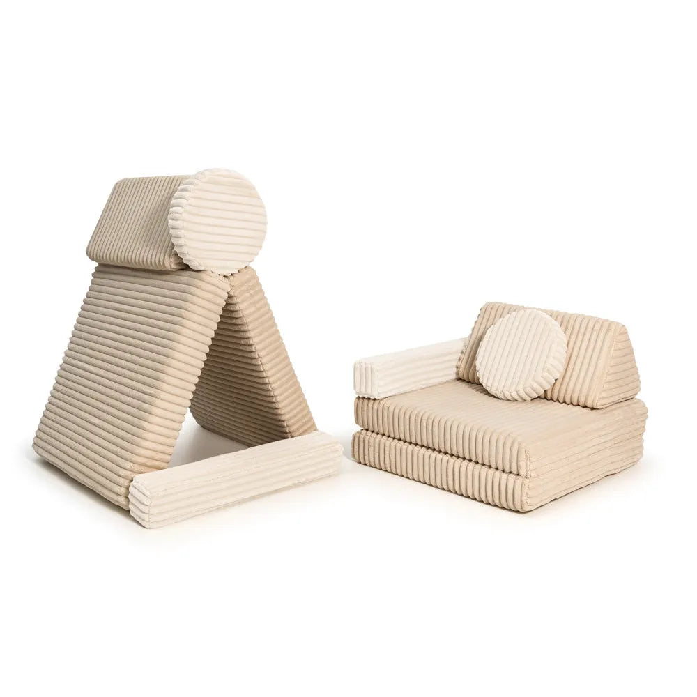 Sedacia Hracia Súprava - Play Sofa Pure Corduroy Waffle - Sedacie Súpravy - Shappy