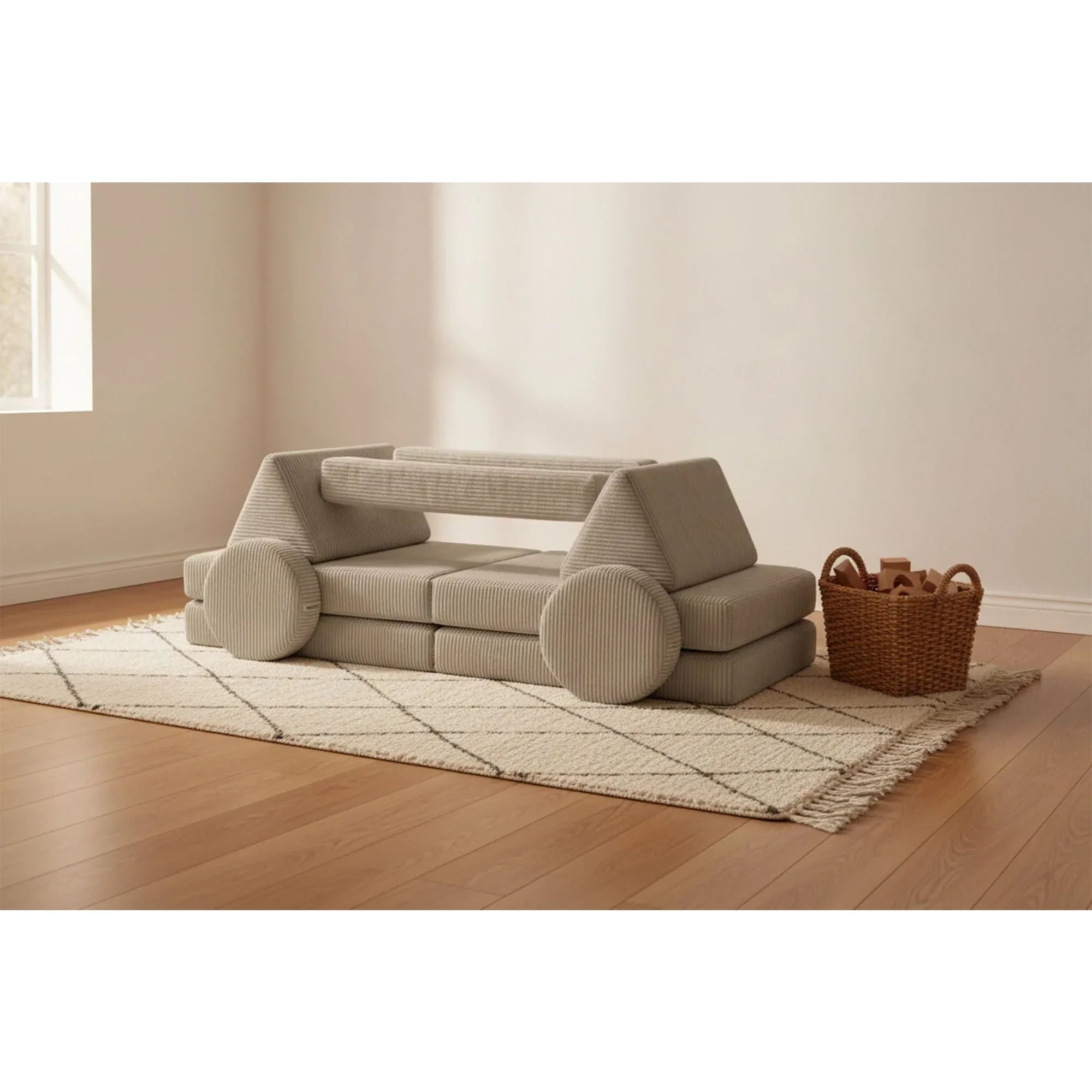 Sedacia Hracia Súprava - Pure Corduroy - Mocca - Sedacie Súpravy - Shappy