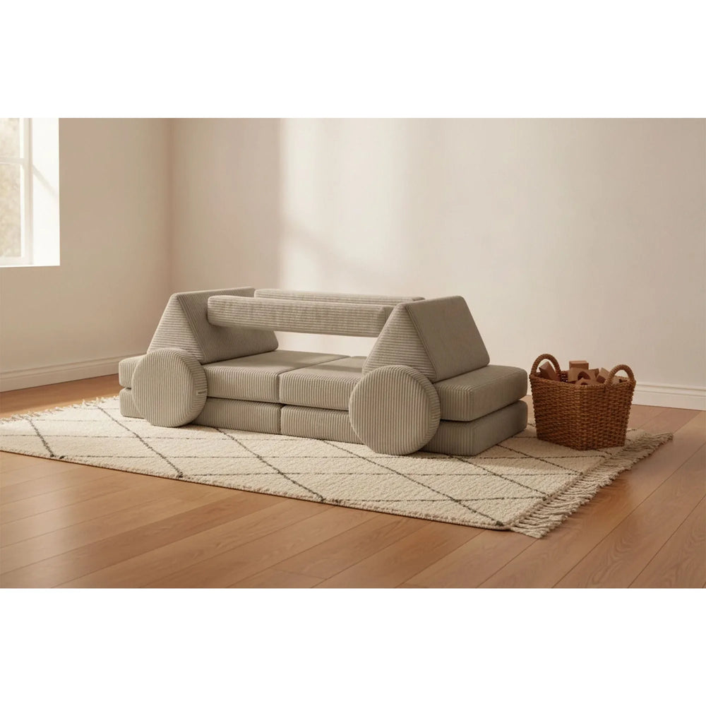 Sedacia Hracia Súprava - Pure Corduroy - Mocca - Sedacie Súpravy - Shappy