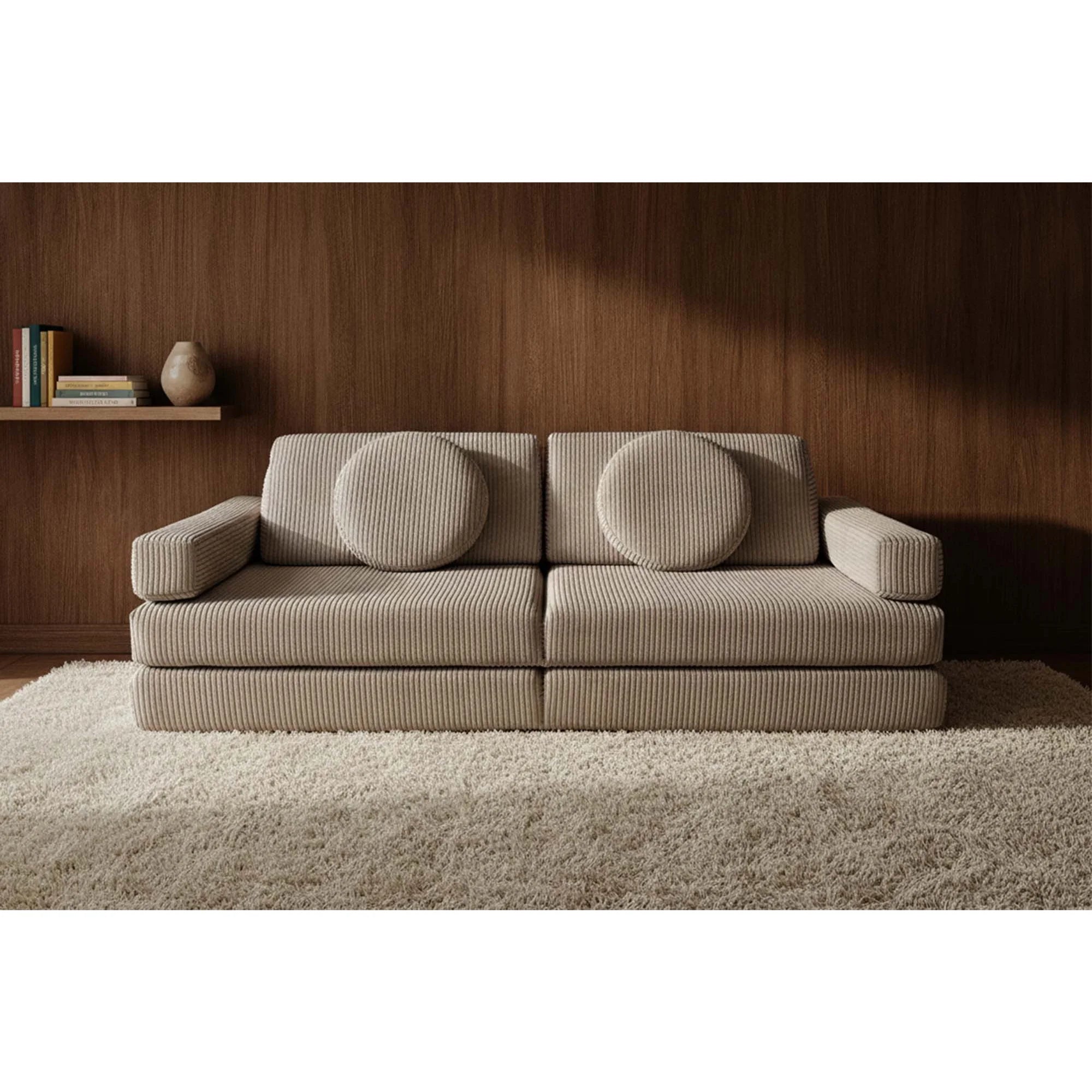 Sedacia Hracia Súprava - Pure Corduroy - Mocca - Sedacie Súpravy - Shappy
