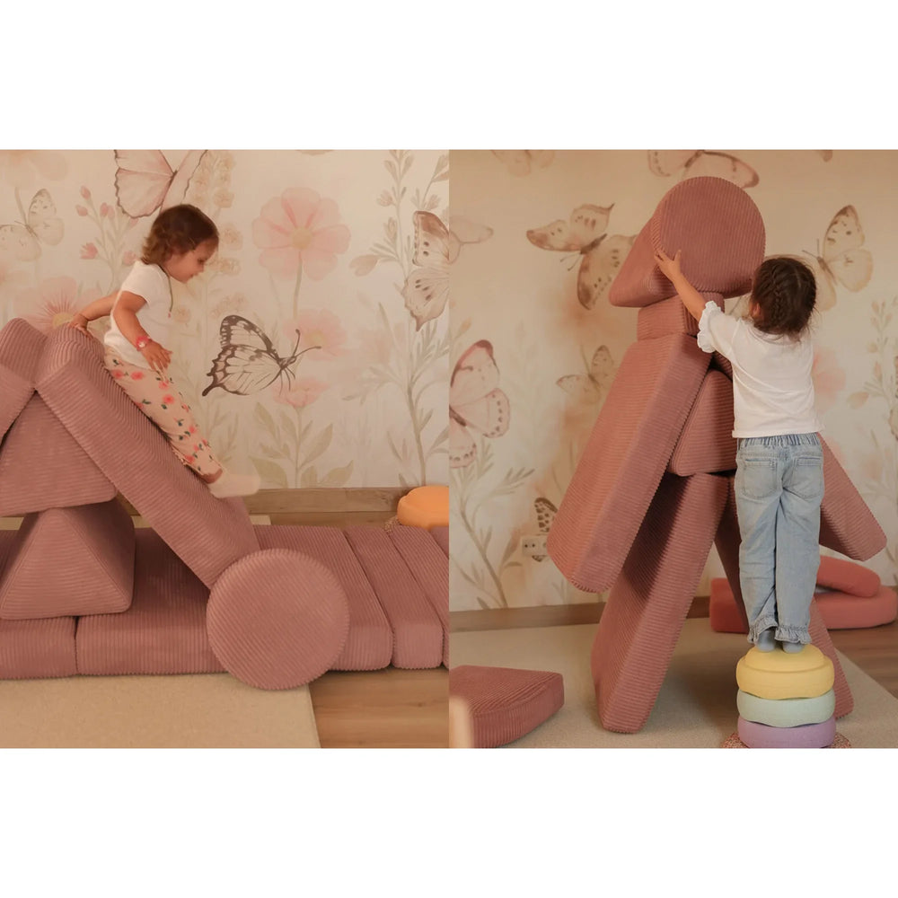 Sedacia Hracia Súprava - Pure Corduroy - Rose - Sedacie Súpravy - Shappy