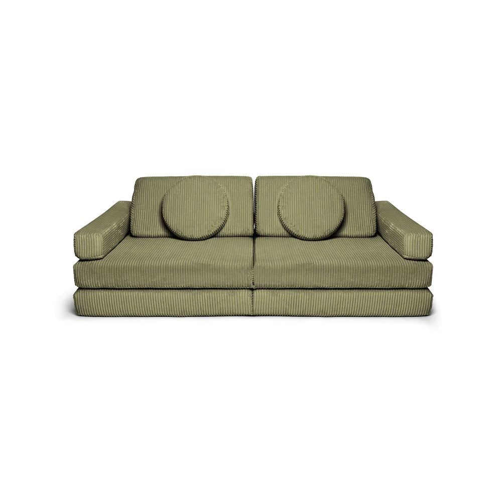 Sedacia Hracia Súprava - Pure Corduroy - šalviová Zelená - Sedacie Súpravy - Shappy
