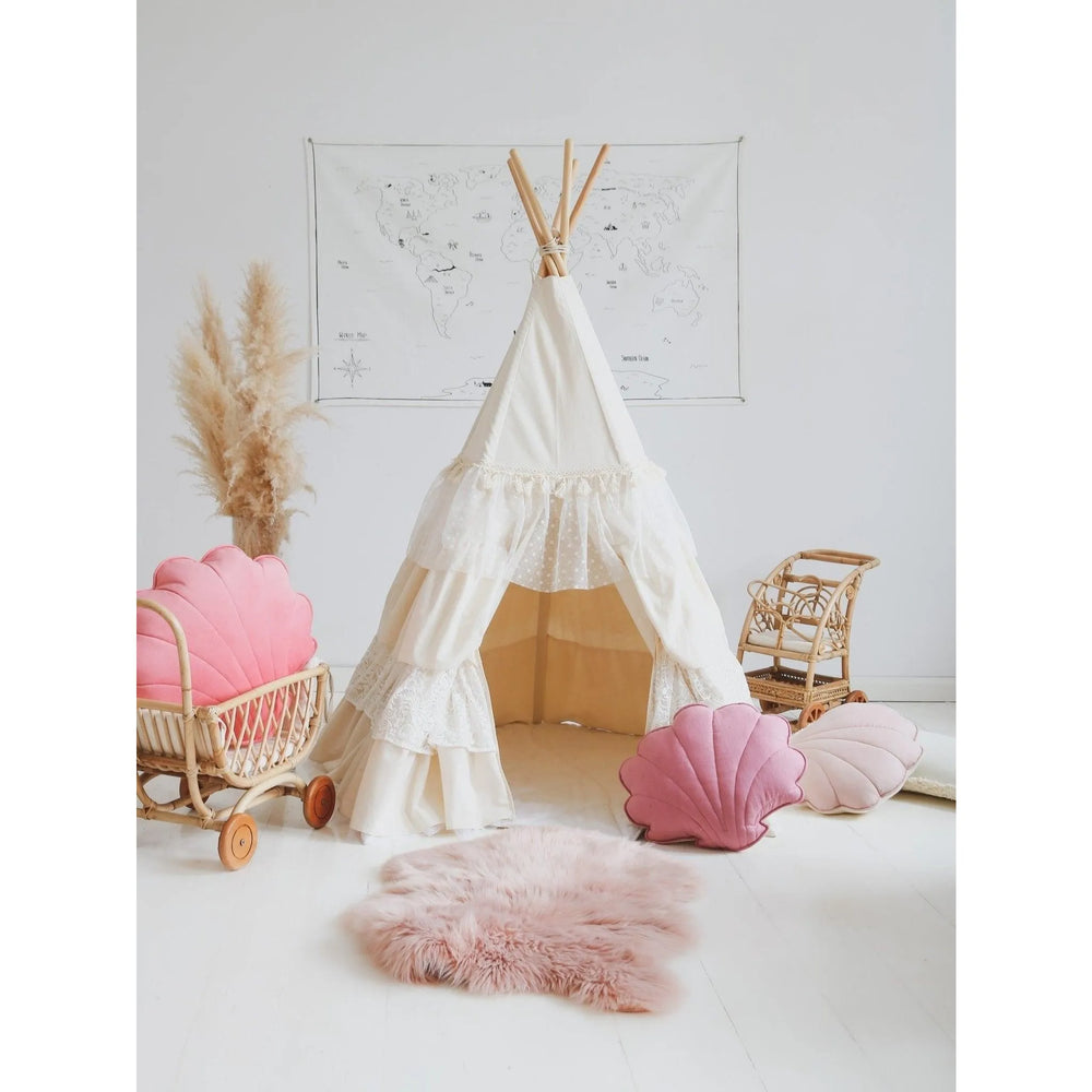 Teepee Tent - with Ruffles - Moi Mili