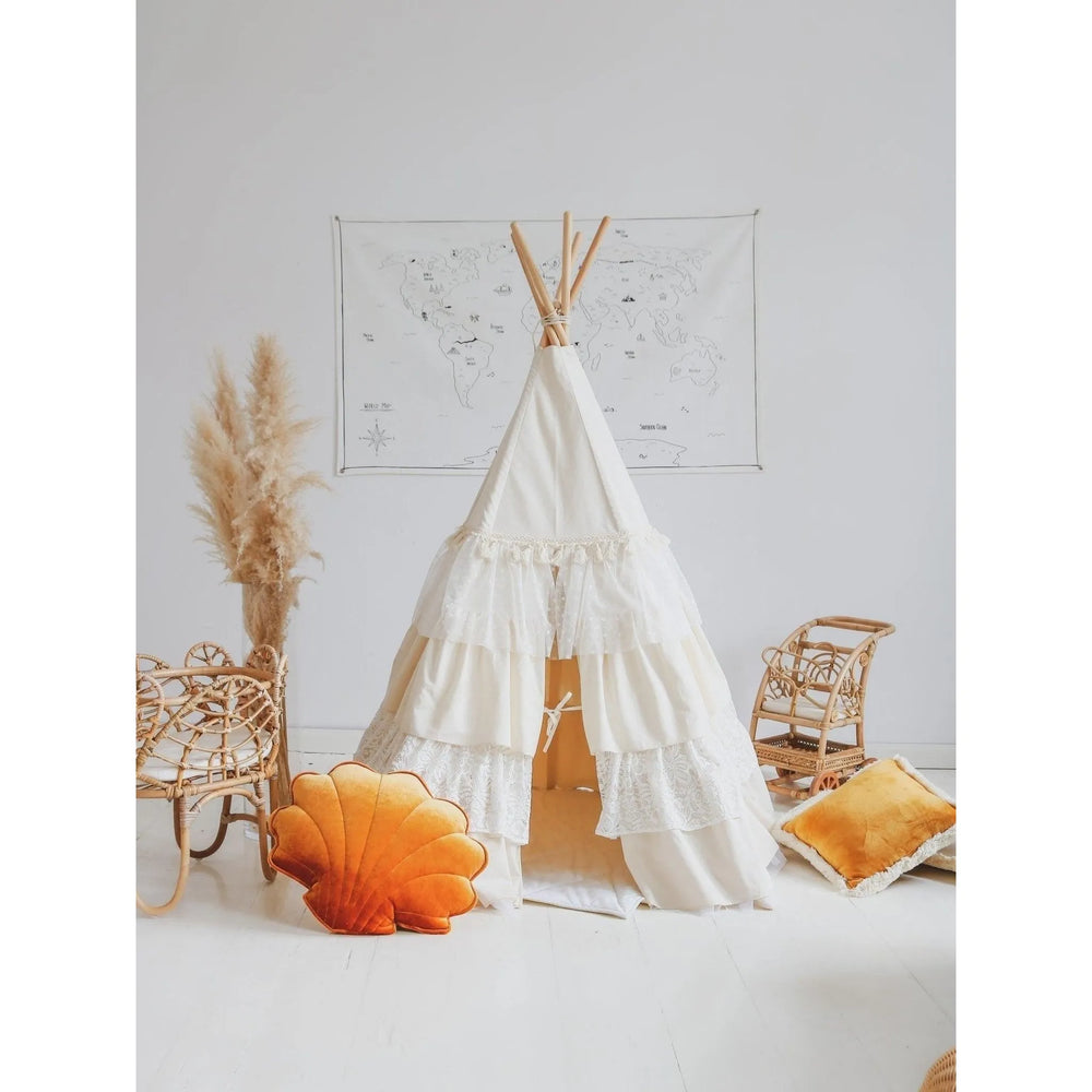 Teepee Tent - with Ruffles - Moi Mili