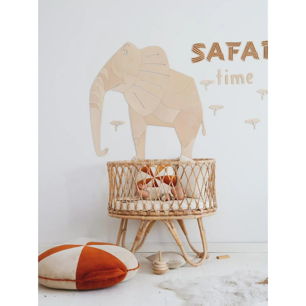 Slon - Drevená Nástenná Dekorácia v Safari štýle Veľkosť s - 100cmx98cm - Nástenná - Cut It Now