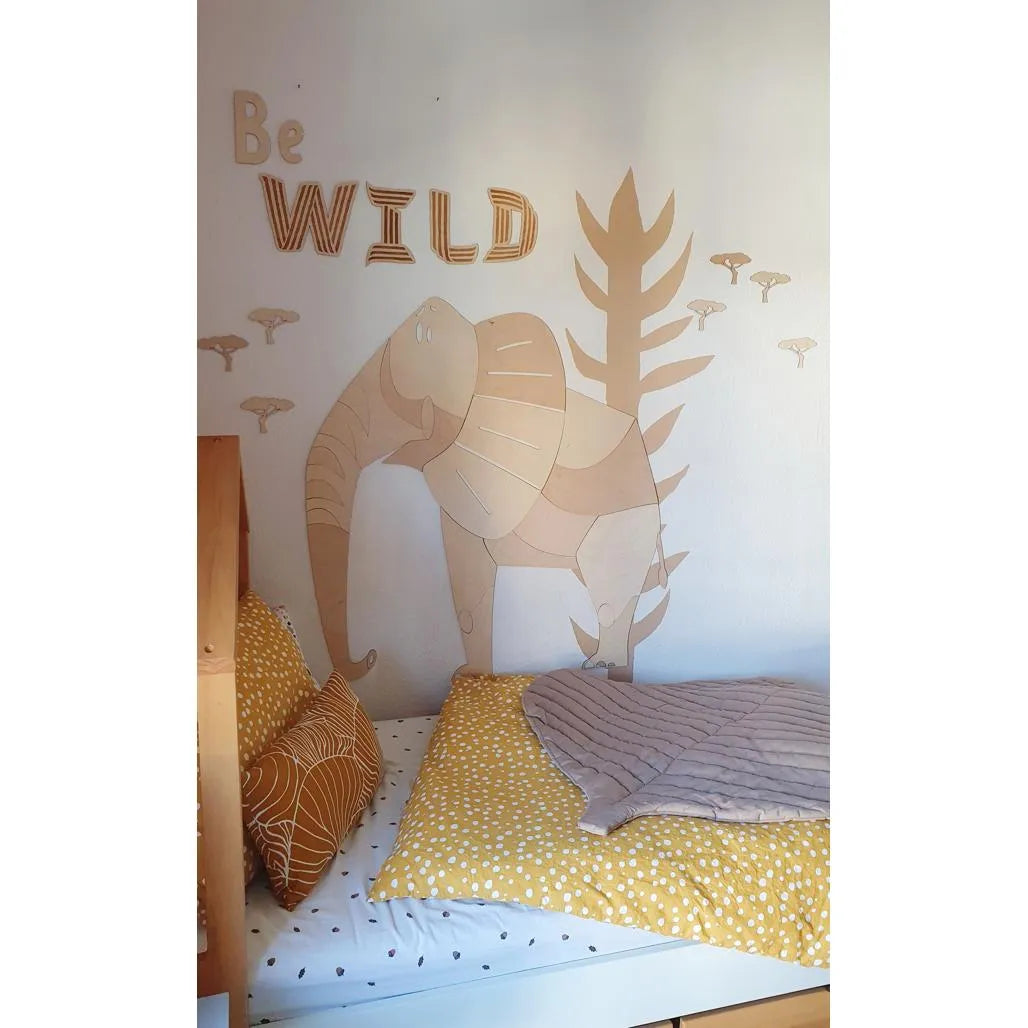 Slon - Drevená Nástenná Dekorácia v Safari štýle Veľkosť s - 100cmx98cm - Nástenná - Cut It Now