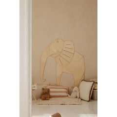 Slon - Drevená Nástenná Dekorácia v Safari štýle Xl Veľkosť - 125cmx123cm - Nástenná - Cut It Now