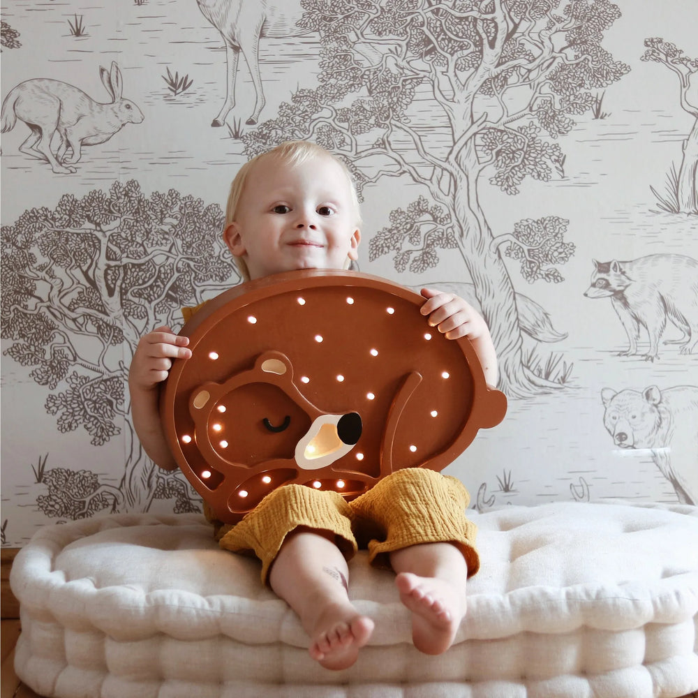 Sleeping Bear Lamp - Little Lights - Wooden Lamps
