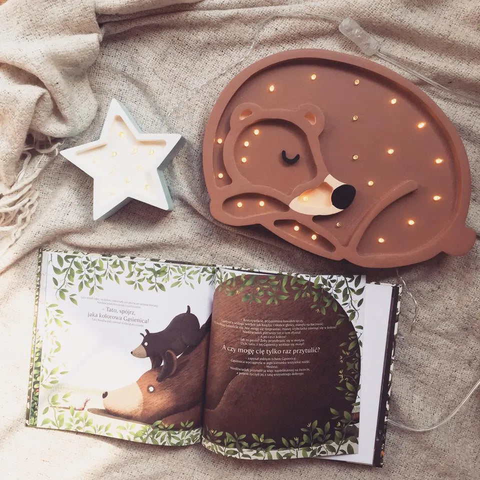 Sleeping Bear Lamp - Little Lights - Wooden Lamps