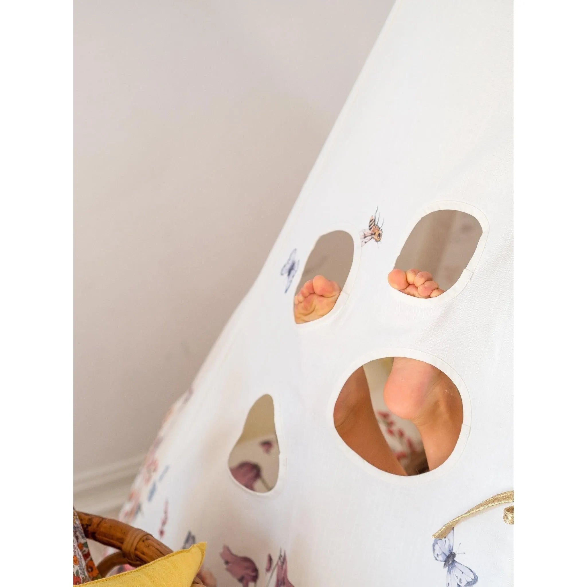 Tente tipi avec tapis - Fleurs sauvages - Moi Mili